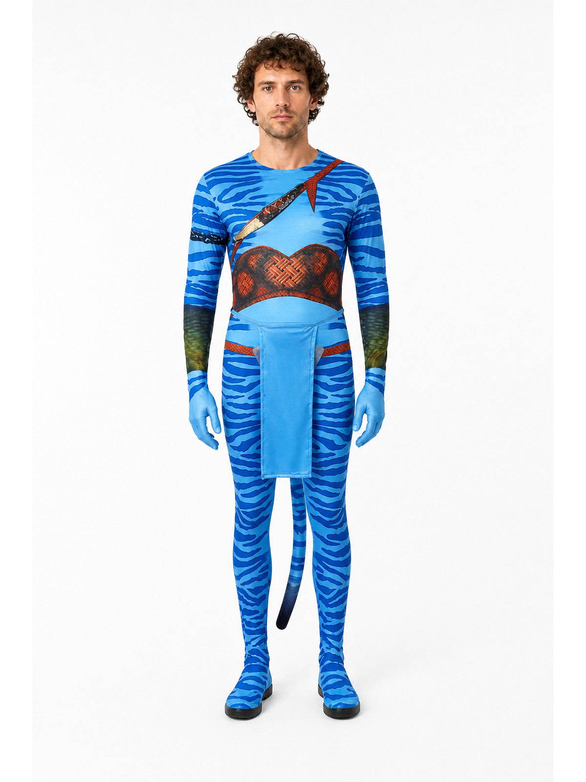 Avatar Cosplay Jumpsuit with Long Tail main product view