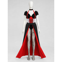 Vampire Costume with Crown, Corset, and Long Skirt