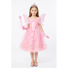 Princess Costume with Wings and Crown