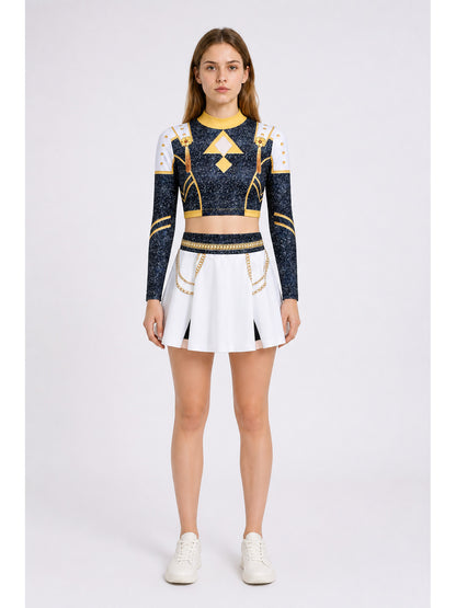 Children's two-piece outfit with a skirt and long-sleeve top main product view