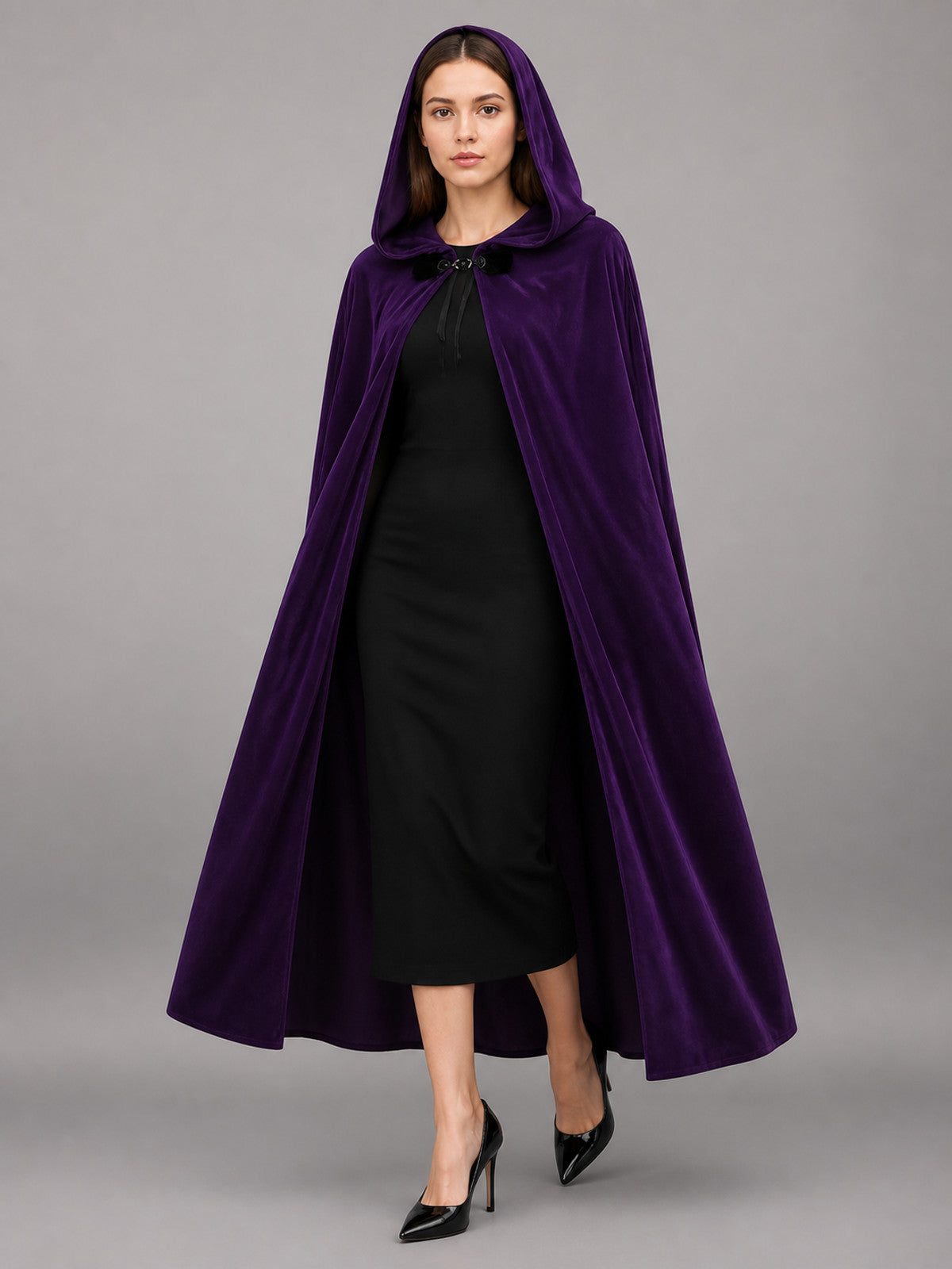 Purple Carnival Cloak with Hood