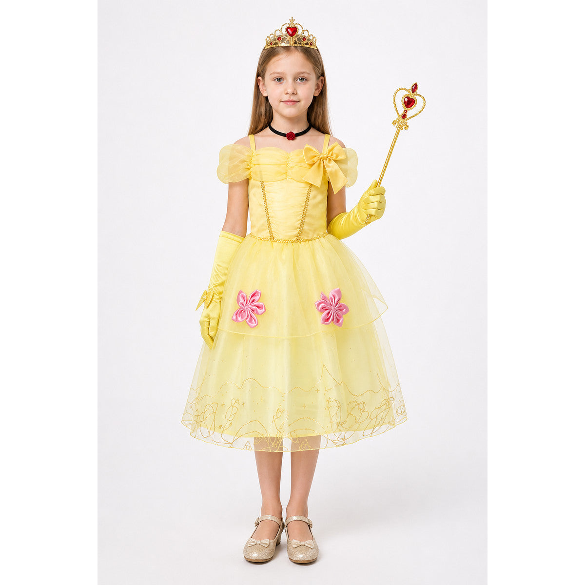 Princess Costume with Crown and Full Skirt main product view