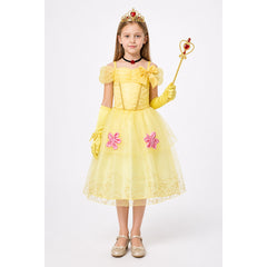 Princess Costume with Crown and Full Skirt