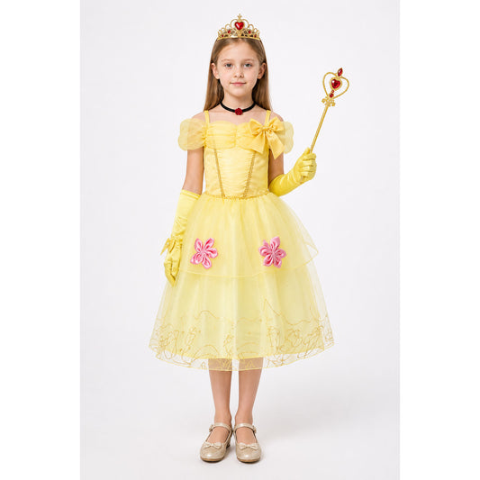 Princess Costume with Crown and Full Skirt main product view