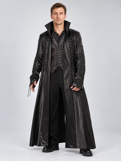Black Vampire Costume: Cape, Vest, Pants