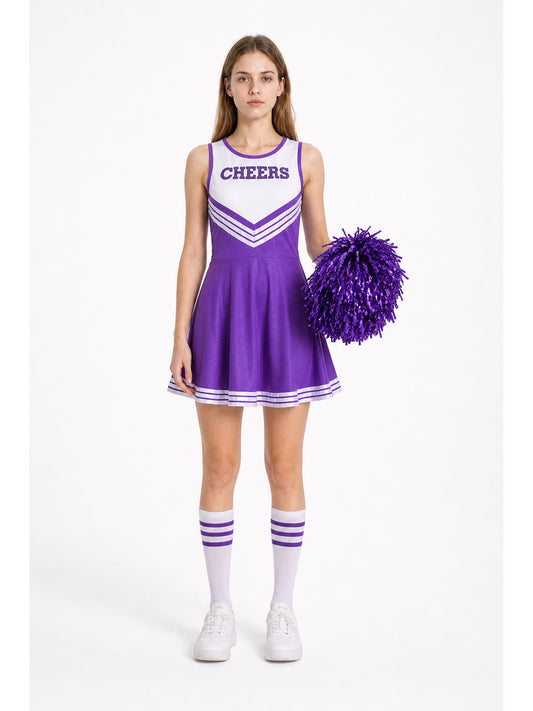 Sleeveless Cheerleading Dress with Pom-Pom main product view