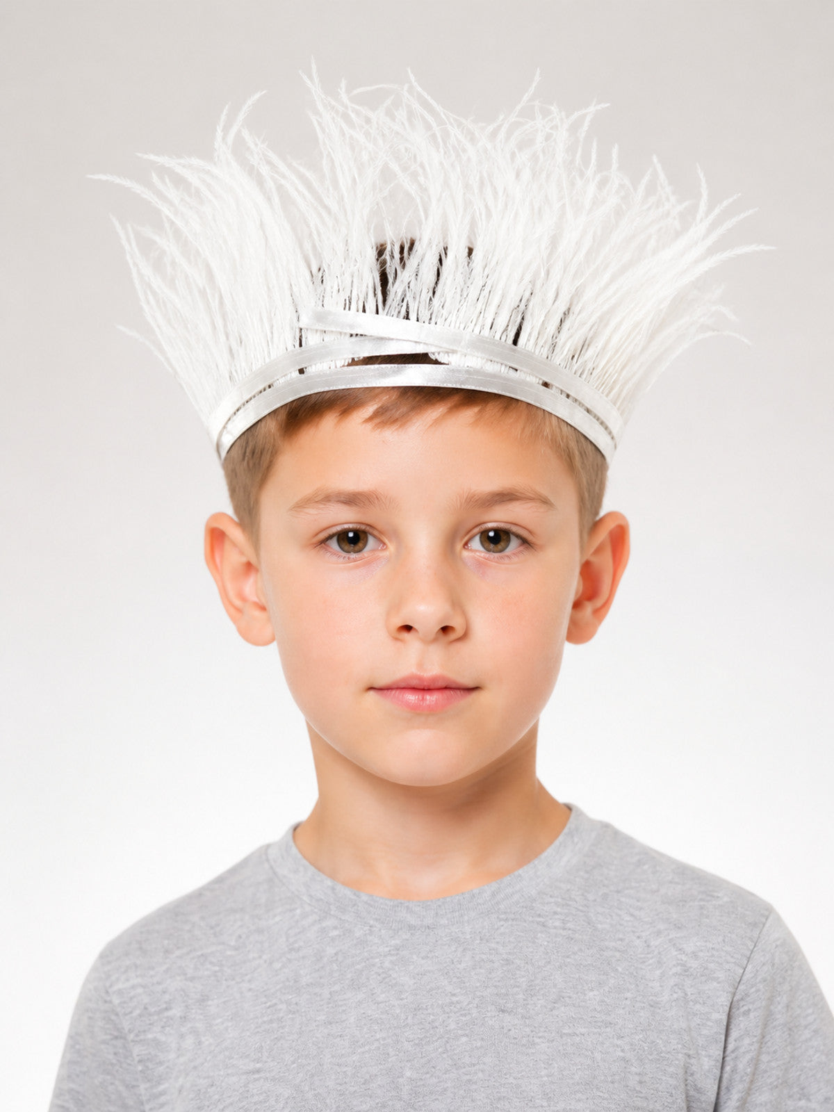 Carnival Headpiece with White Feathers