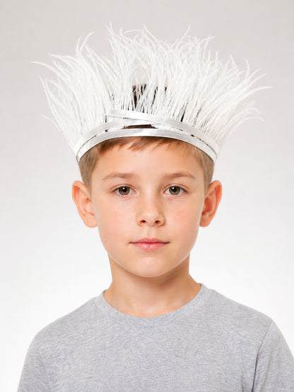 Carnival Headpiece with White Feathers