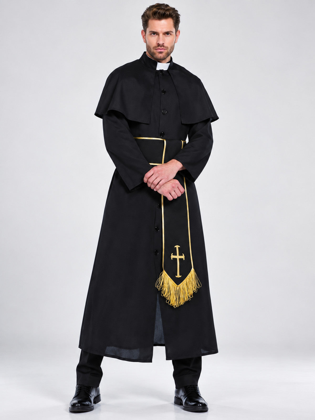Adult Priest Costume with Cross