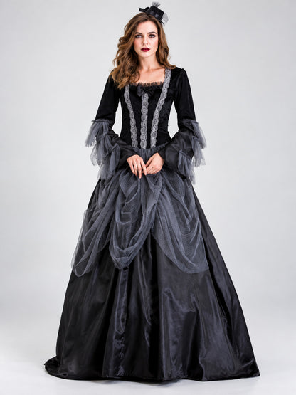 Black and Gray Vampire Costume with Hat