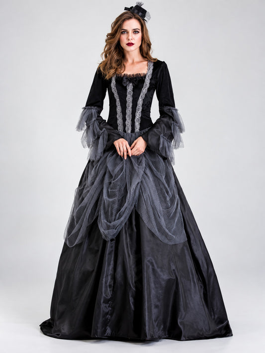 Black and Gray Vampire Costume with Hat