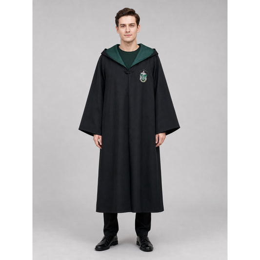 Wizard Robe with Hood and Chest Patch