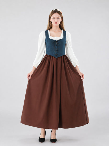 Bavarian-Style Carnival Dress Costume on-model view
