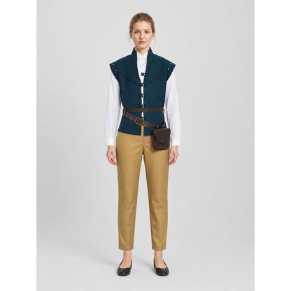 Flynn Rider Cosplay Costume: Vest, Shirt, Pants, Belt on-model view