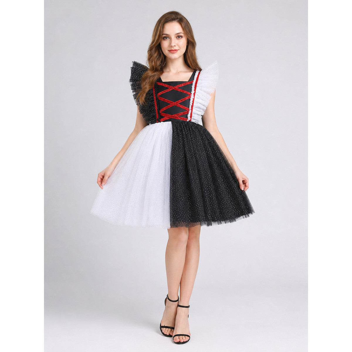 Girls' Pumpkin Halloween Dress on-model view