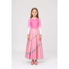 Children's Long Pink Glinda Witch Dress for Halloween