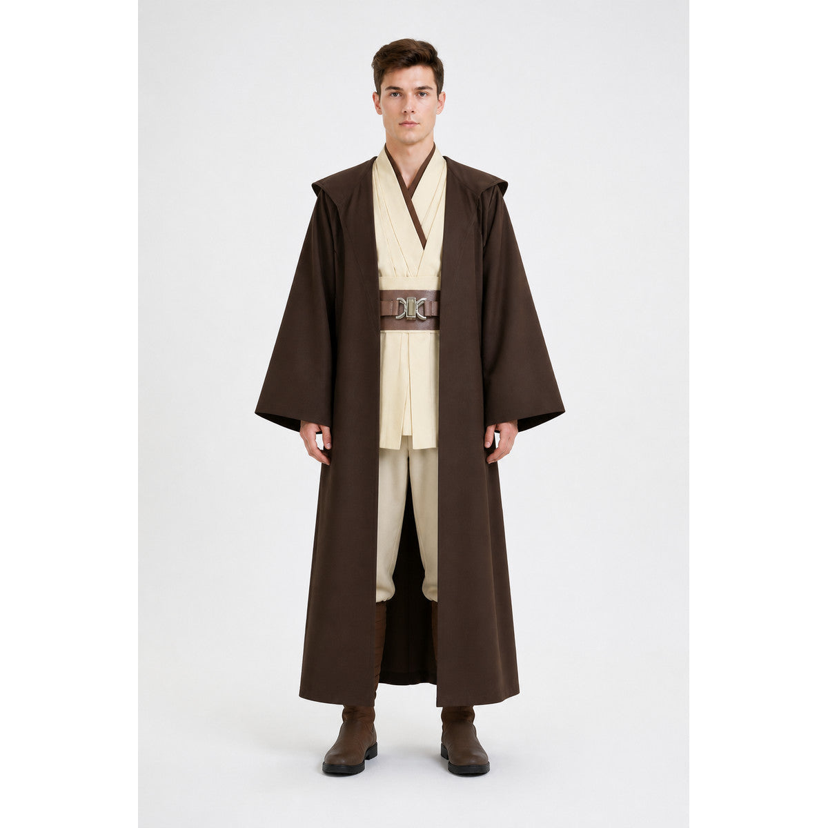 Brown Long Vampire Costume with Belt main product view