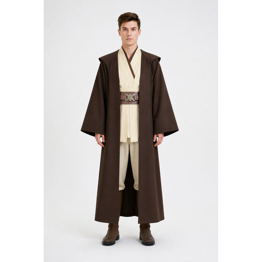 Brown Long Vampire Costume with Belt main product view