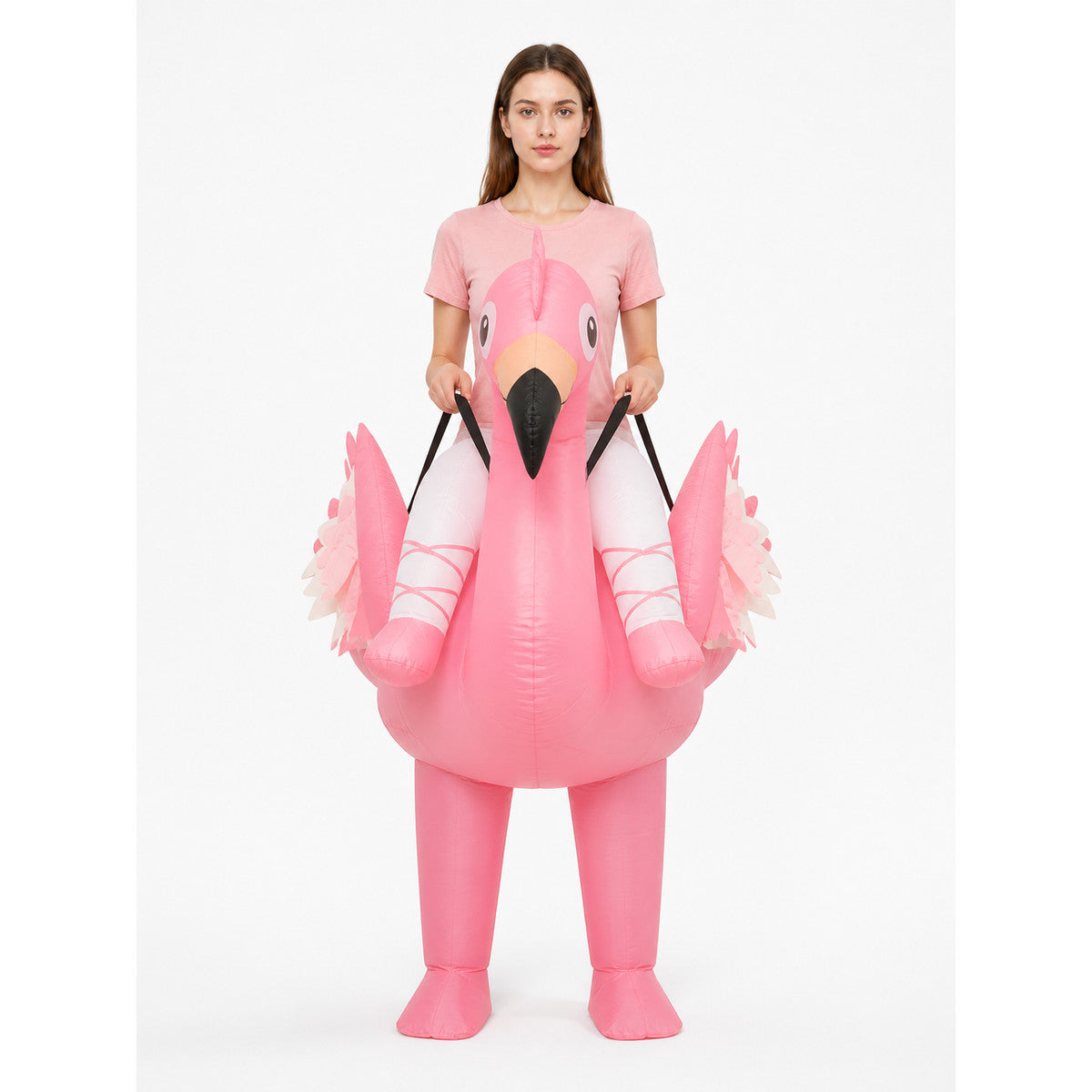 Inflatable Flamingo Costume with Wings and Long Legs