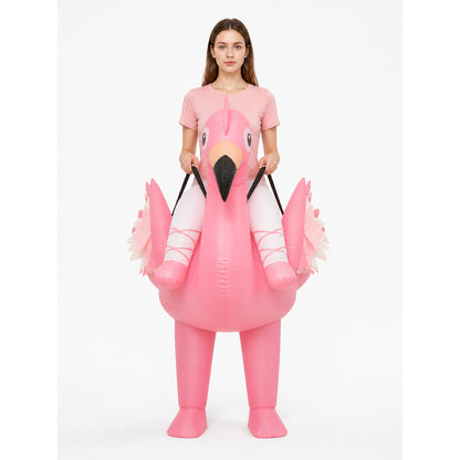 Inflatable Flamingo Costume with Wings and Long Legs