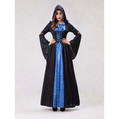 Costume with Hood, Lace-Up Details, and Stars