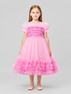 Tutu Dress with 3D Petals, Full Skirt