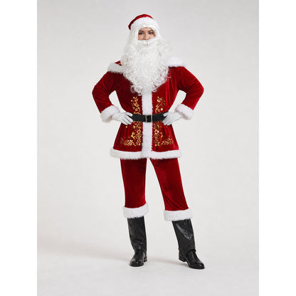Santa Claus Costume with Hat and Beard