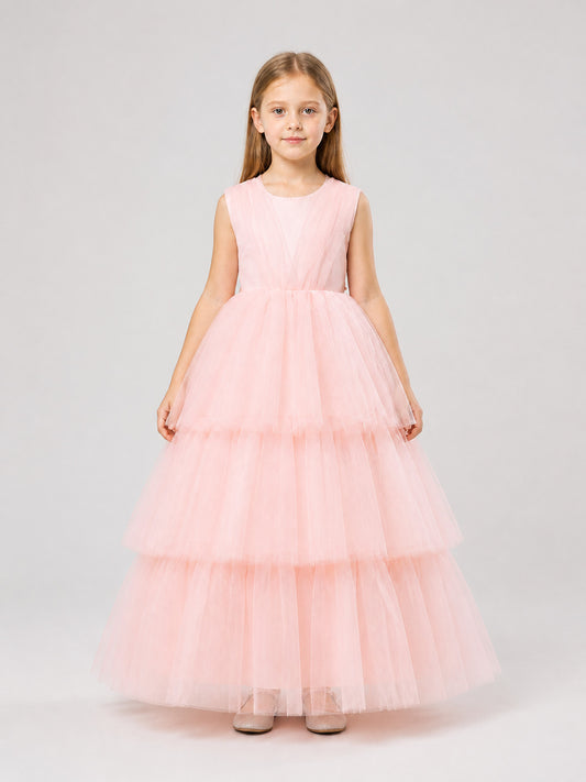 Princess Dress with Tulle Skirt LP-288 for Performances on-model view