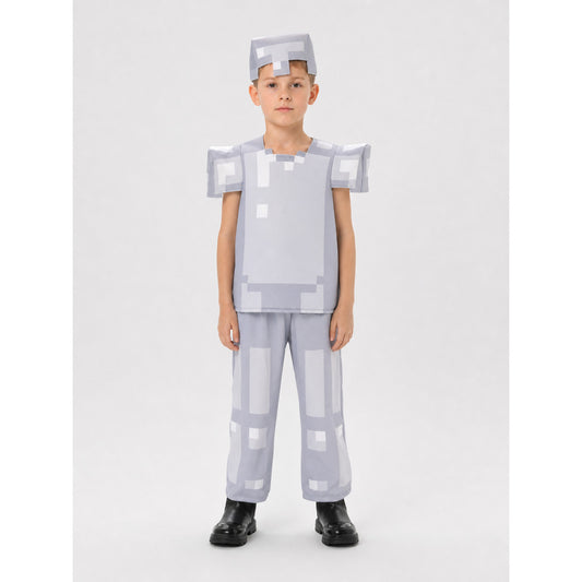 Minecraft Character Costume: Pixel Armor for Cosplay on-model view