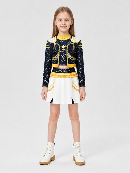 Stage Cosplay Costume, Top and Skirt, 2-Piece Set on-model view