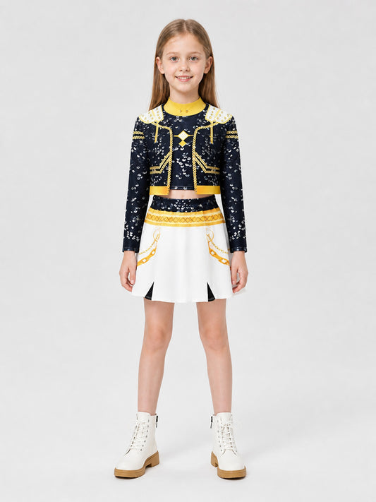 Stage Cosplay Costume, Top and Skirt, 2-Piece Set on-model view