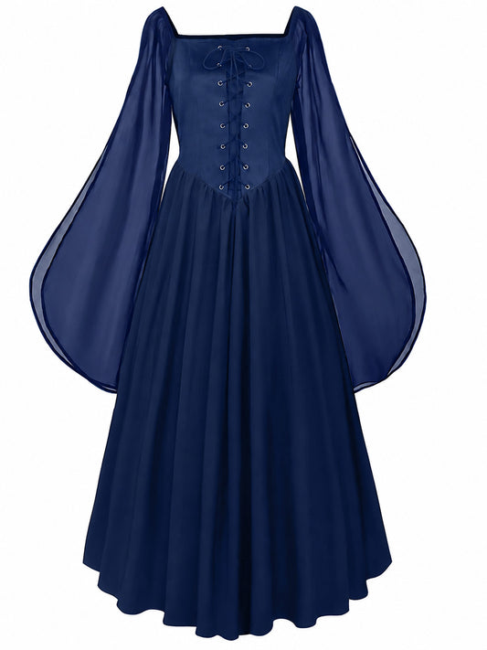 Cosplay Dress with Lacing and Flared Sleeves main product view