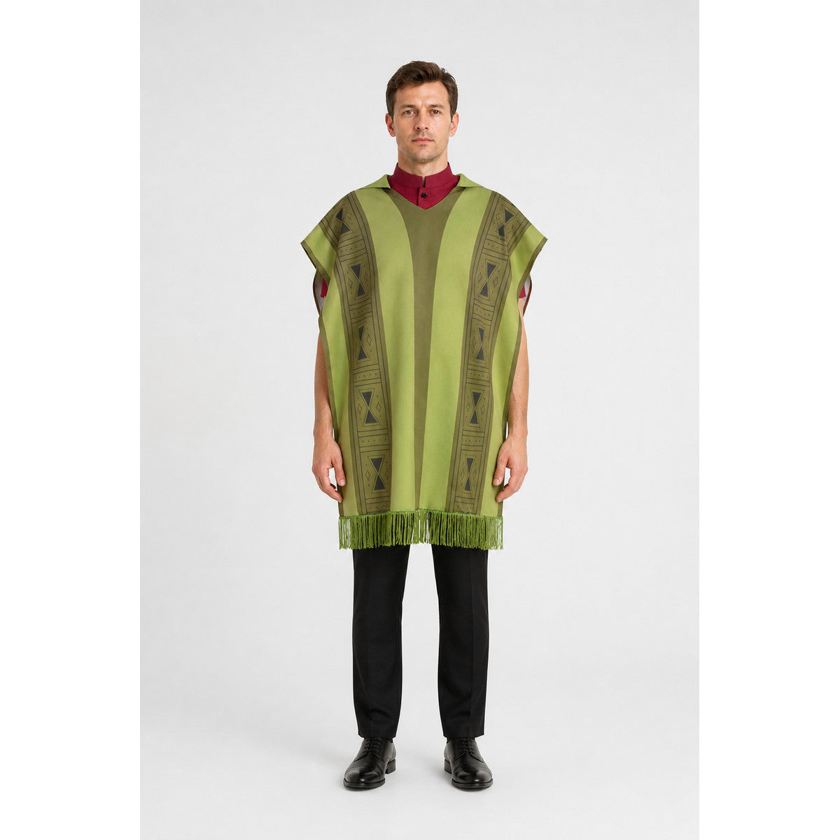 Cape Cloak with Stand Collar and Fringe for Carnival main product view