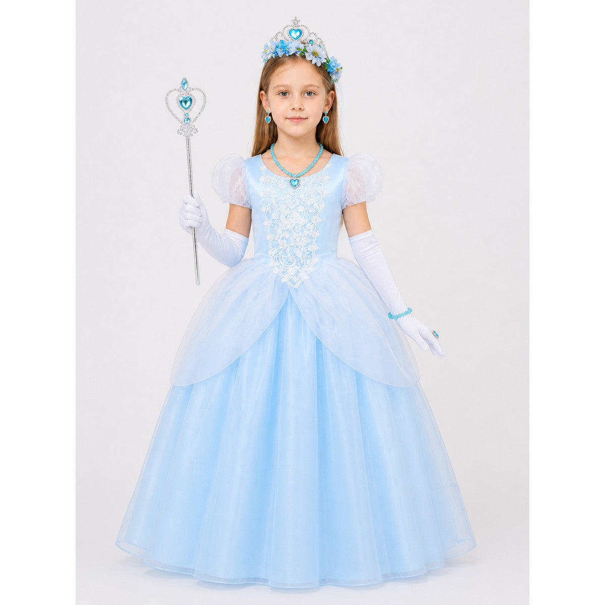 Blue Cinderella Costume for Halloween and Cosplay main product view