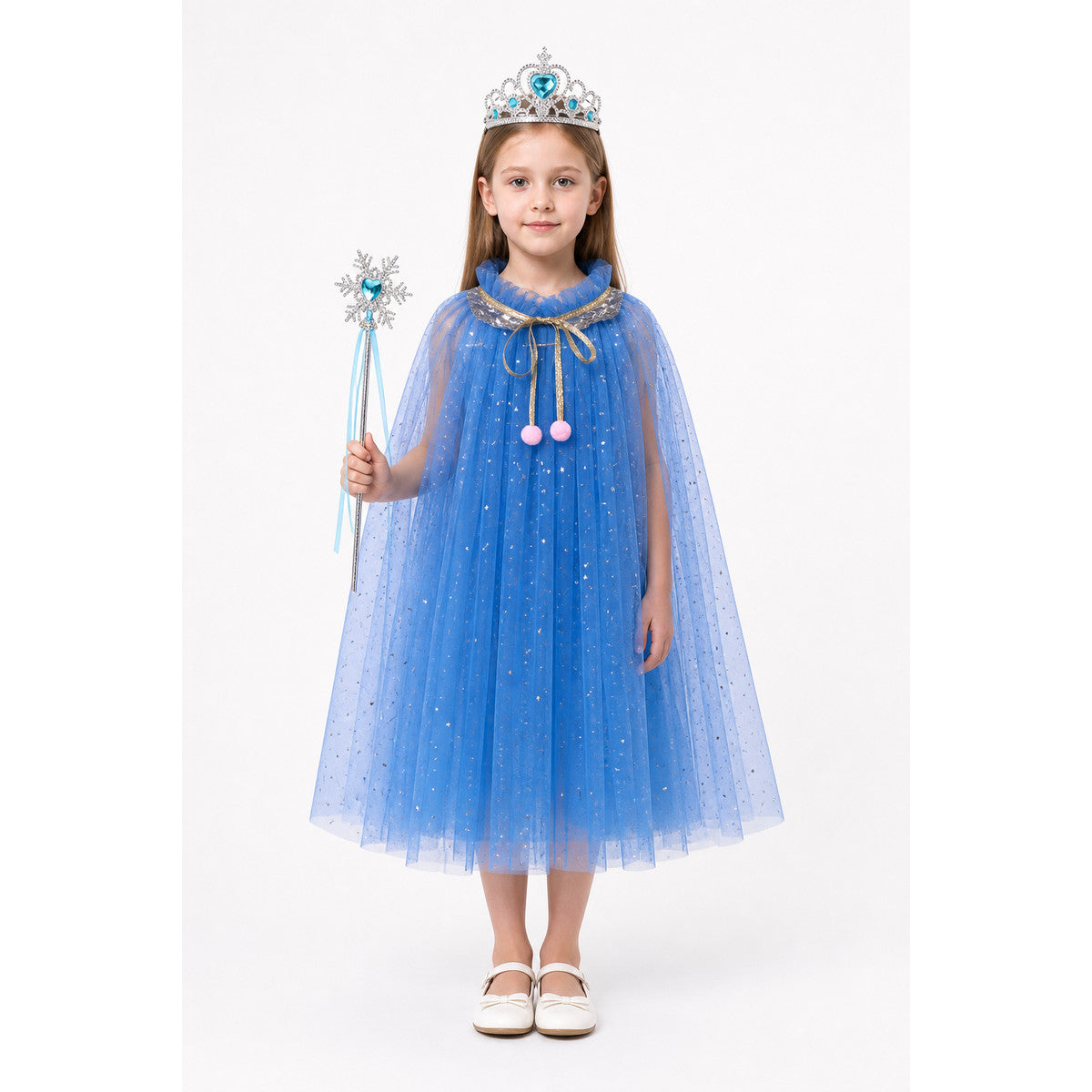 Children's Halloween Cape with Stars and Crown main product view