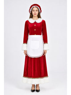 New Year's Carnival Costume with Apron and Hat