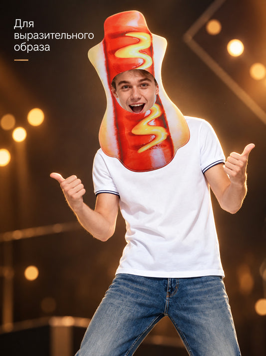Hot Dog Foam Carnival Headpiece