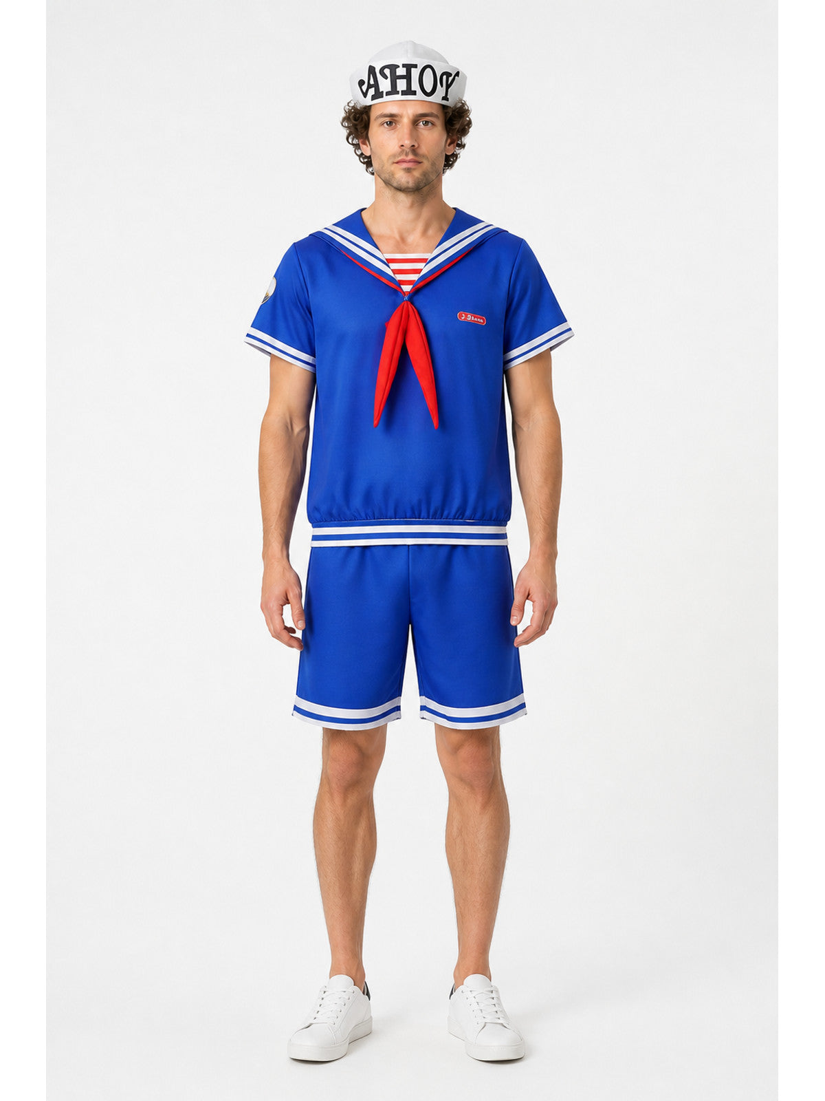 Sailor Costume with White Hat and Red Tie main product view