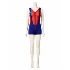 Women's Sexy Mario Mesh Bodysuit Costume for Halloween