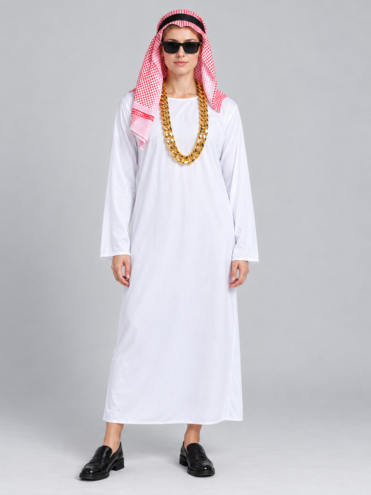 Arabic-Style Carnival Costume with Chain on-model view