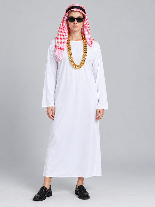 Arabic-Style Carnival Costume with Chain on-model view