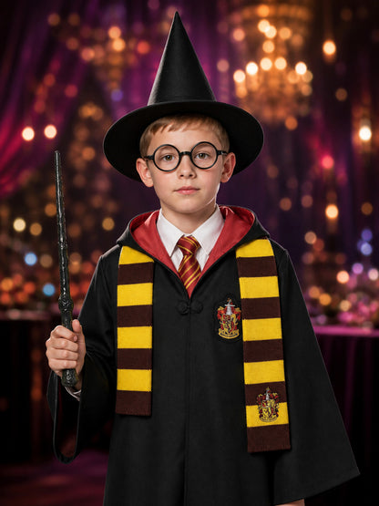 Academic Wizard Costume with Robe and Accessories on-model view