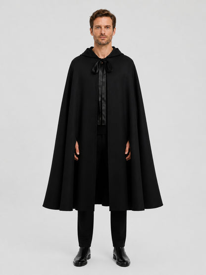 Medieval Black Hooded Cloak of Death