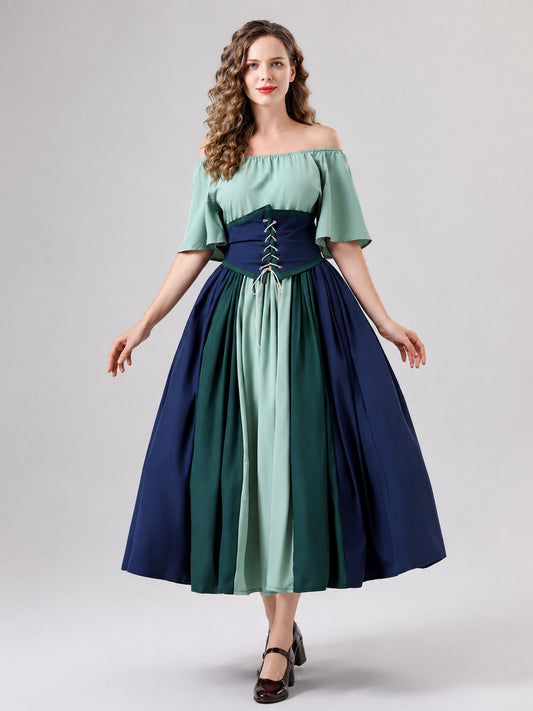 Stage Dress with a Corset Belt and Lacing on-model view