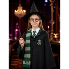 Harry Potter Costume Set with Robe, Hat, Scarf, Tie, Glasses, Shirt and Wand