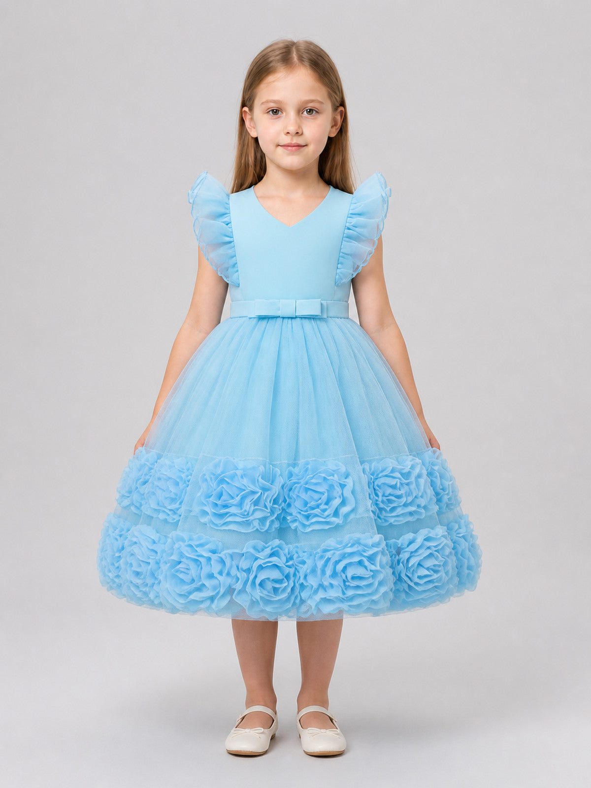 Princess Party Dress with a Full Tulle Skirt