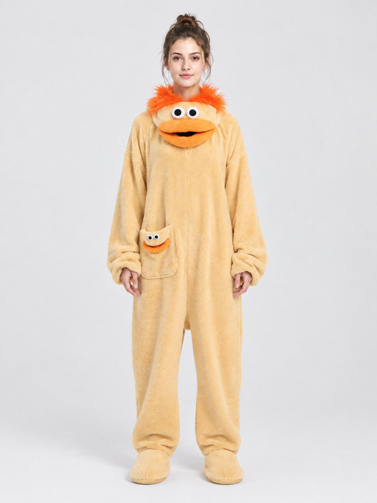Insulated Loungewear Jumpsuit with Cartoon Design
