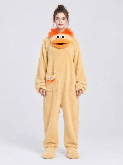 Insulated Loungewear Jumpsuit with Cartoon Design