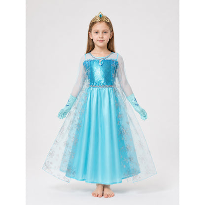 Princess Costume with Snowflakes for Halloween main product view