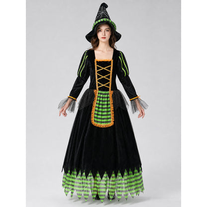 Witch Costume with Pointed Hat for Cosplay